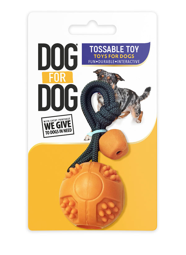 Toss-able Ball with Rope DogsToy