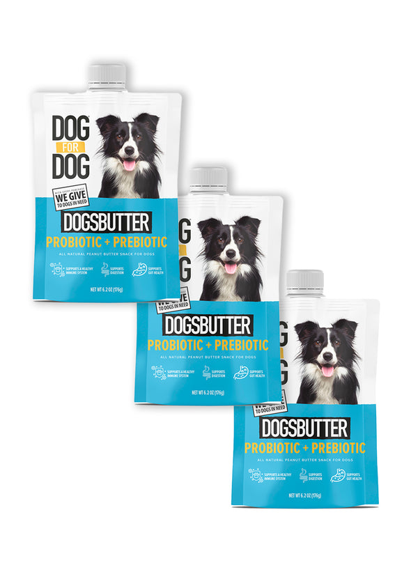 All-Natural Probiotic & Prebiotic DogsButter 6.2oz Pouch Bundle
