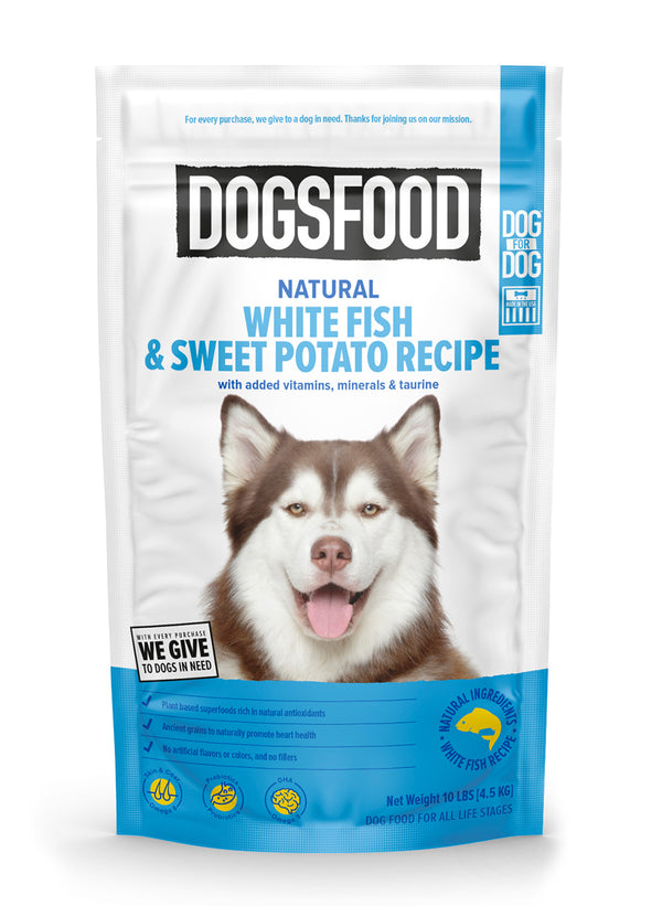 White Fish & Sweet Potato DogsFood